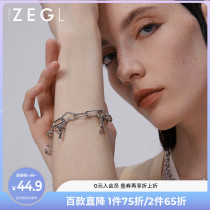 ZENGLIU designer spell pieces 925 pure silver letters pendant bracelet DIY string beads fashion lovers accessories ornaments