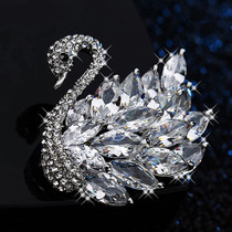 Swan brooch Female socialite temperament corsage clothes accessories Jacket suit decorations Korean fashion sweater pin