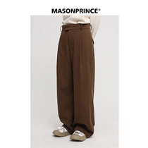 MASONPRINCE spring and autumn casual men's trousers drooping straight tube loose high waist wide leg Joker pants