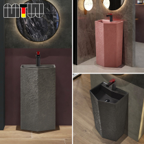 Nordic column washbasin wash table outdoor courtyard garden integrated floor sink basin small column Basin
