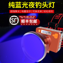 Partner word blue light headlights fishing light fishing bench fishing high power super bright long sequel night fishing light equipped with luminous lamp