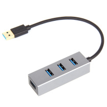 Double square USB3 0 splitter high-speed 4-port HUB hub USB extension dock Laptop computer One drag 4