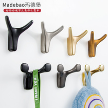 Creative and cute clothes key hook to enter the door of the household horn hanging hook bathroom wall-mounted wall free punching