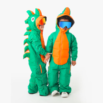 POLISI Childrens ski suit jumpsuit pants set Boys and girls winter outdoor warm thickened waterproof snow suit