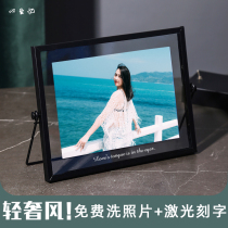 Wrought iron glass photo frame setting and washing photo diy lettering creative simple ins photo frame custom photo ornaments