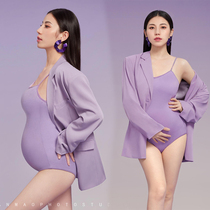 21 Exhibition new photography clothing pregnant women Photo theme purple conjoined clothes fashion art photos