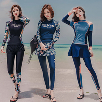 Split jellyfish suit women diving suit Korean sunscreen swimsuit full body long sleeve trousers slim surf suit