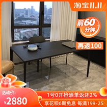Living room minimalist rock board desk home bedroom study calligraphy table double office computer desk against the wall long desk