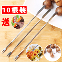 Stainless steel crab needle fruit fork eat walnut tick needle seafood lobster eat crab tool multi-purpose clean pick needle
