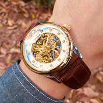 Mens watch Mens watch brand automatic hollow mechanical watch Mens high school student watch waterproof top ten trends