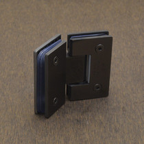 Cast 304 stainless steel bathroom clip iron black glass clip shower room glass hinge hinge 135 degrees