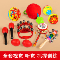 Sandhammer baby toy musical instrument red rocking bell can nibble with small sand-egg baby Early to teach gripping hearing training