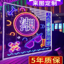 Neon luminous character Custom Decorative light proposal signboard door Billboard custom led 12v light with net Red Wall