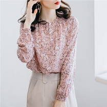Flower shirt women Autumn design sense niche 2021 New Style fashion temperament shirt women loose slim coat