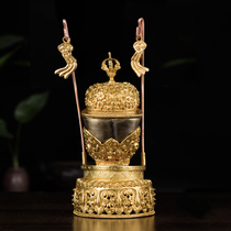 Gabala bowl Pure copper Full gilt Tantric initiatory skull Buddhist Sacrificial Wine Tantric instrument Toba bowl skull