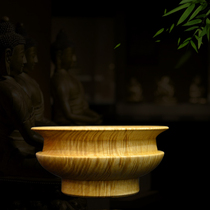 Buddhist supplies solid jujube wooden bowl large Bowl wooden basin wooden bowl water Cup Holy Cup can be customized