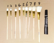 Brush gouache painting tools Paint repair Wolf brush art painting Gold powder hook line Brush toy factory repair color