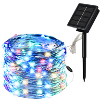 Solar led sparkling colourful lights outdoor lamp string home ultra-bright villa garden landscaped Waterproof Courtyard lamp