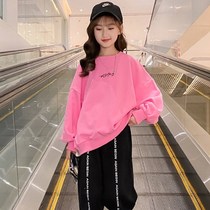 Girls and boys sweater autumn and winter zhong da tong Korean version of the Western style top spring and autumn childrens leisure womens base shirt