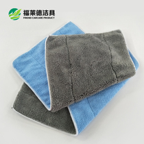 Coral velvet hand-free flat mop replacement cloth enlarged microfiber adhesive flat plate mop cloth cover