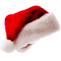 Soft blue Ruoting Christmas hat short velvet hat Christmas decorations Santa Claus hat gift adult child