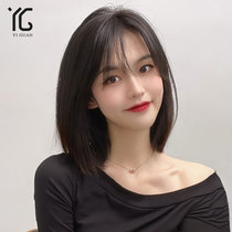 Bobo head natural short hair real hair wig hand knitting hand needle long hair Summer Live hair silk full Hood wig