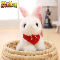 Rabbit plush toy doll cute rabbit doll Korean simulation White Rabbit Girl heart doll trumpet girl