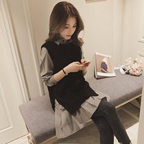 Pregnant women autumn Net red set fashion 2021 New out pregnant women dress tide mother two-piece spring and autumn