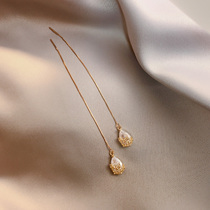 Conspicuic ear line 2020 New wave temperament Long style Superfairy High sense Fashion Stream Socrystal earbuke