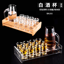 KTV bar bullet cup Crystal glass wine dispenser High-legged mouthful cup Small white wine glass set Household spirits cup
