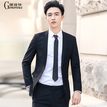 Suit suit men Korean version of slim jacket business leisure professional dress small suit male best man groom wedding summer