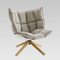 Nordic red single-person sofa to negotiate muscle chair glass steel lazy rice husk designer creative leisure chair