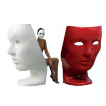 Designer Art Bright White Man Face Spectrum GRP Brief Stylish Creative Classic Outdoor Leisure Chair