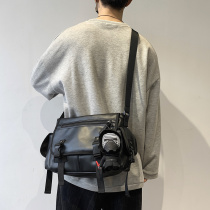 Backpack shoulder bag mens trendy brand Cross bag Street trend mens shoulder bag female leisure large capacity student schoolbag