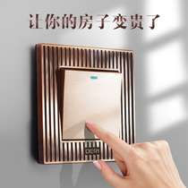 German 86 European switch panel five-hole socket wall two or three plug 4D stripes retro new Chinese style
