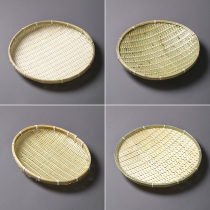Bamboo weaving products dustpan handmade farmers drying tray fruit refreshment basket kitchen storage buns basket steamed buns basket round