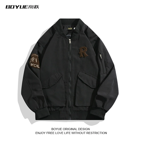 Бейсбольная форма, куртка для отдыха, в американском стиле, с вышивкой