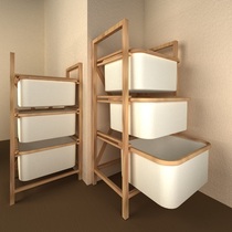 One thing a multifunctional fabric shelf bathroom bedroom multi-storey storage rack Japanese-style household drawer
