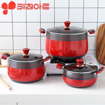South Korea imported household porridge steamer soup pot gas stove special gas Korean small binaural non-stick pan