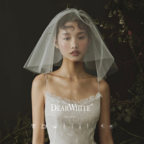 Dear White Little Cloud Xi wedding gift certificate retro light wedding bridal tour short bridal headgear veil
