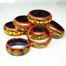 Sichuan Liangshan ethnic minority handicraft Zhaojue Yi lacquerware large bracelet male style 2