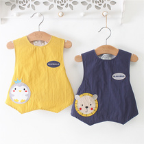 2 sets of baby gown cotton eating bibs summer thin baby bib children waterproof anti-dirty anti-dressing