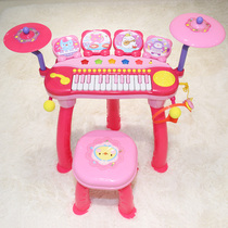 Polaroid childrens electronic keyboard early education music toy baby piano with microphone beginner 1-3-6 year old girl gift