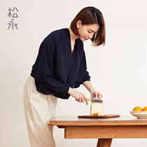 Matsunaga Chunxia womens knitwear loose bat sleeve wool blend top Elegant long-sleeved air conditioning clothes can be worn outside