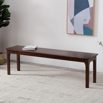 All solid wood solid wood bench board stool rubber wood bench Nordic simple and practical restaurant stool 1 2 meters