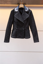 Counter autumn and winter fashion slim denim coat K5603905 giant wash denim coat