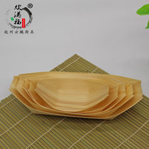 6789 inch disposable wooden boat sushi snack plate octopus ball wooden boat dish tableware water Xinxuan cake wooden boat
