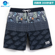  Gailang Chinese style printed beach pants mens quick-drying plus size loose casual shorts lined outdoor mens swimming trunks