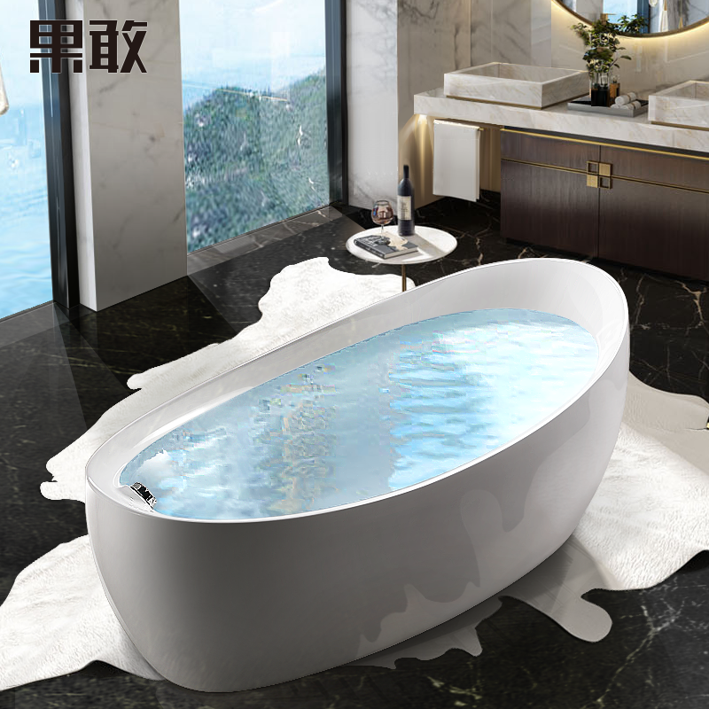 Kokang Acrylic Household Bathtub Adult Independent Seamless Forming Massage Bathtub 1.3 m~1.8 m 017