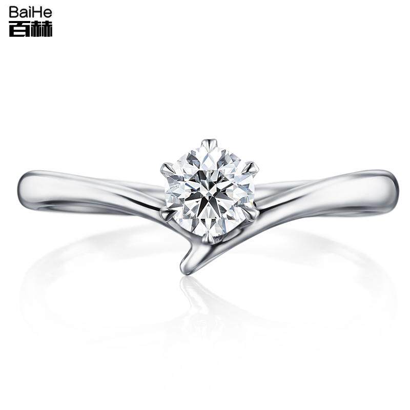 18K gold twist arm V-word diamond ring show diamond proposal marriage engagement diamond ring female diamond ring can be customized